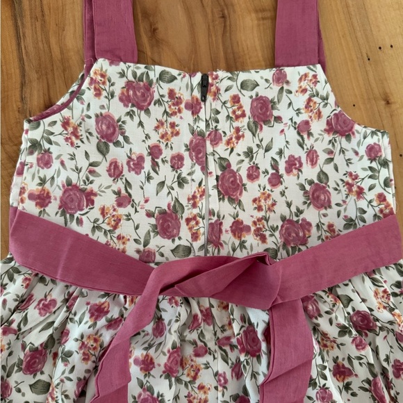 Raj Pink floral Sundress Sleeveless Square Neck - Picture 2 of 3